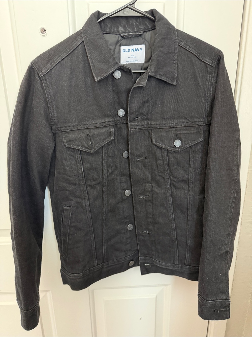 Old Navy Men's Charcoal Black Denim Jacket